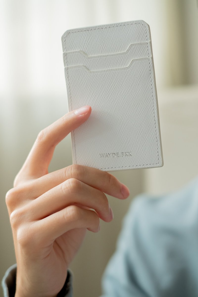 Prep Card Holder WHITE - 銀包 - 真皮 白色