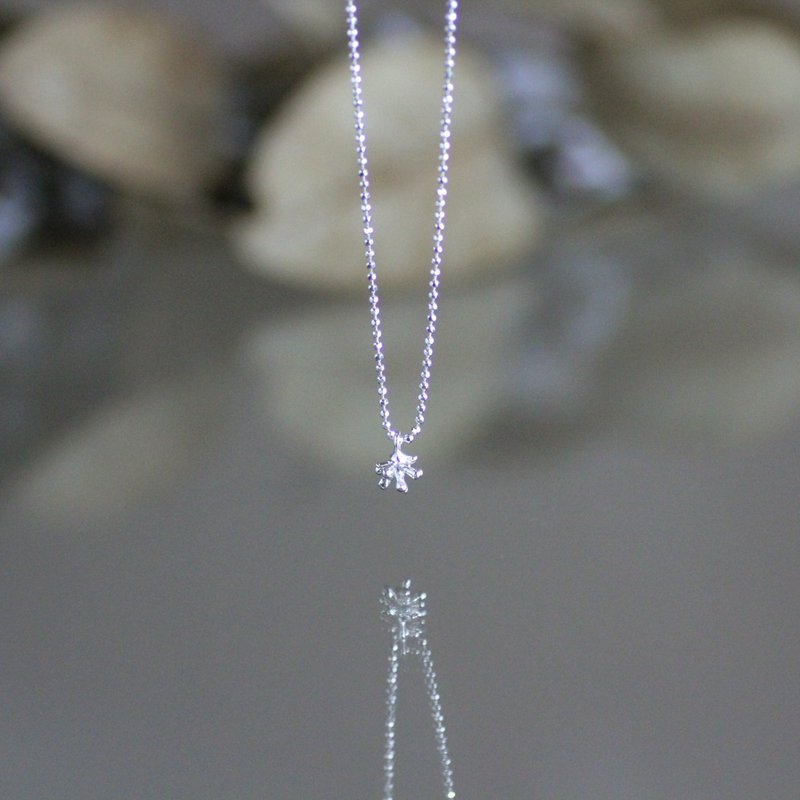 項鍊橄欖花蕾 1 顆 - 項鍊 - 純銀 銀色