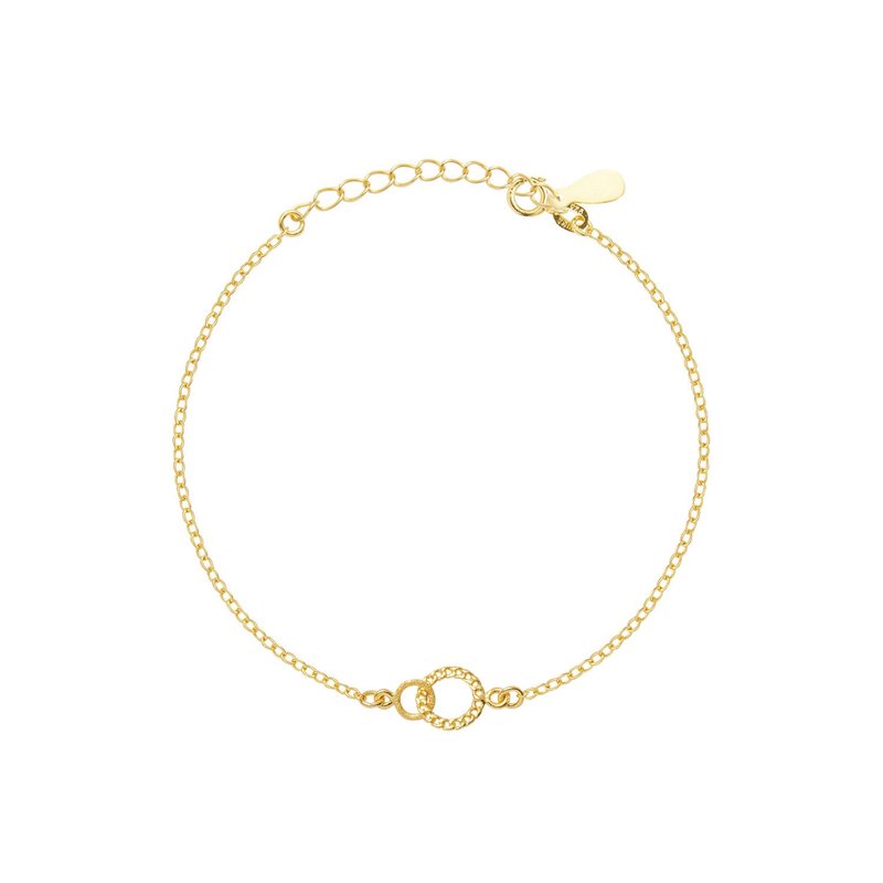 Treasure Box 9999 Gold Jewelry Pure Gold Twist Circle Double Buckle Bracelet Bracelet - สร้อยข้อมือ - ทอง 24 เค สีทอง