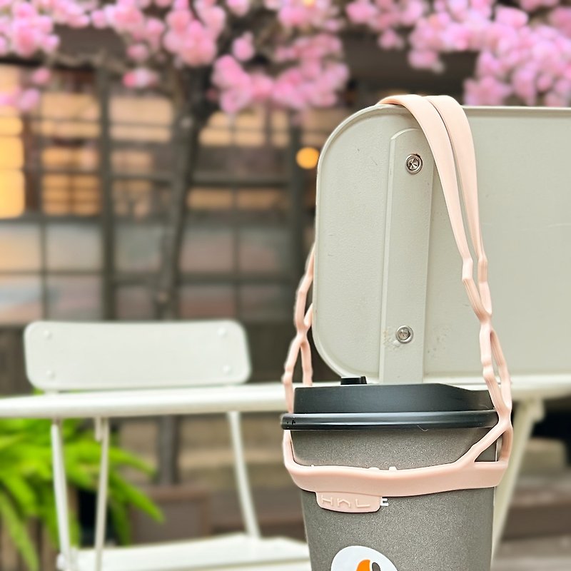 Ling-Bei 2.0 - Cup carrier bag (thick milk tea) - ถุงใส่กระติกนำ้ - ซิลิคอน สีเทา