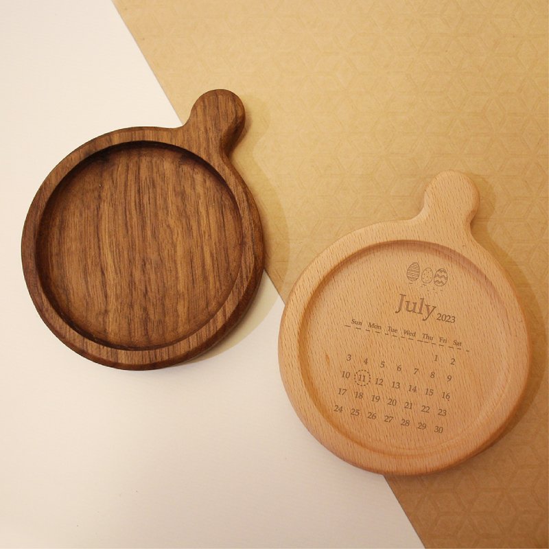 【Maki Design-Calendar Series】エルメス 北欧木製コースター-オーダーメイドデート - その他 - 木製 