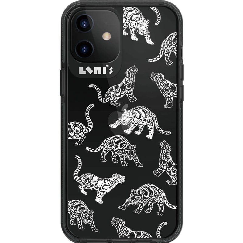 全白 雲豹 保育類動物 手機防摔殼 iphone 14 12 13 Pro Max mini - 手機殼/手機套 - 環保材質 透明