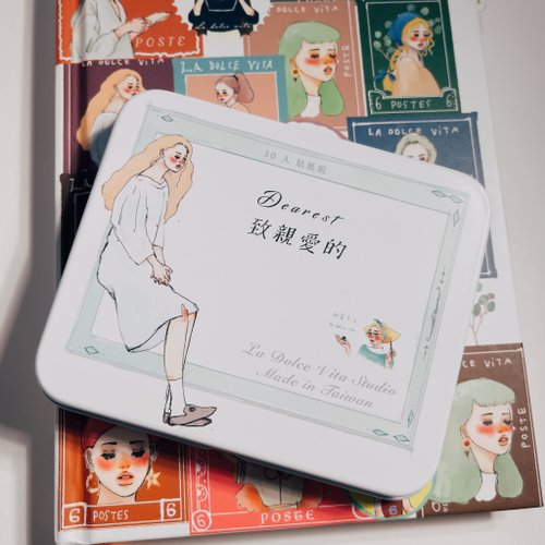 ステッカーセット Dearest 30枚 ブリキ缶入り - ショップ ラ
