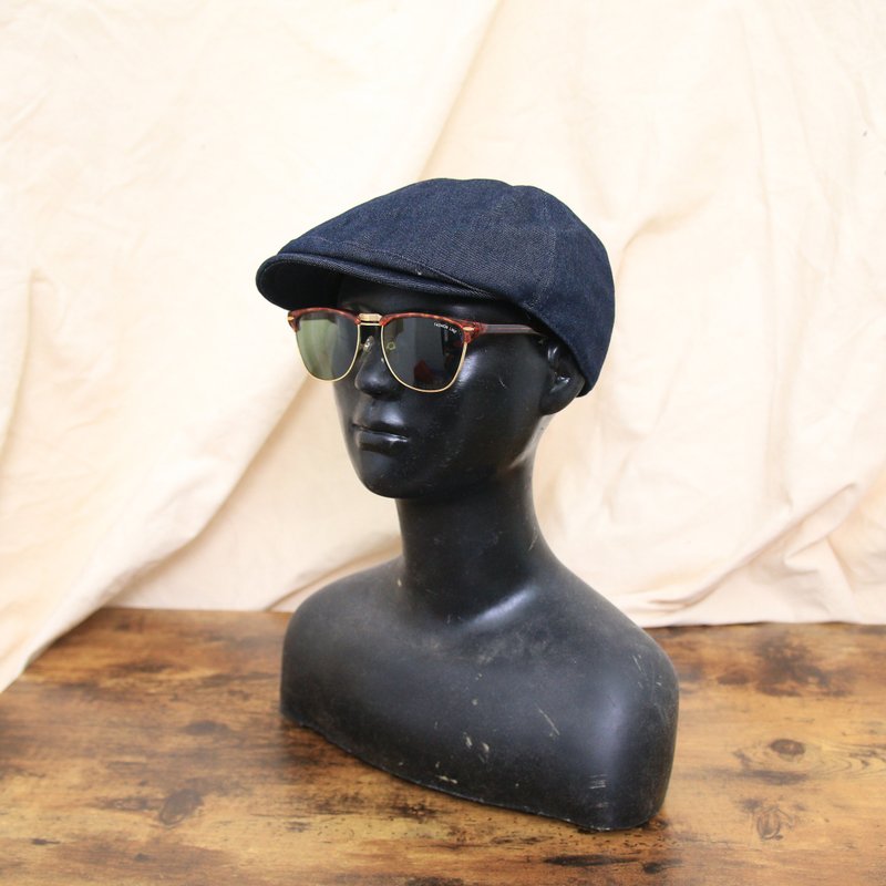 Back to Green:: 復古報童帽 丹寧藍 d-46//vintage hat - 帽子 - 棉．麻 