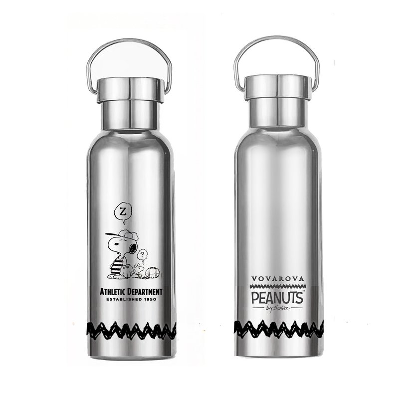 【予約20%OFF】ヴォバロワ×スヌーピーコラボ レトロ牛乳瓶魔法瓶 - 保温・保冷ボトル - ステンレススチール 