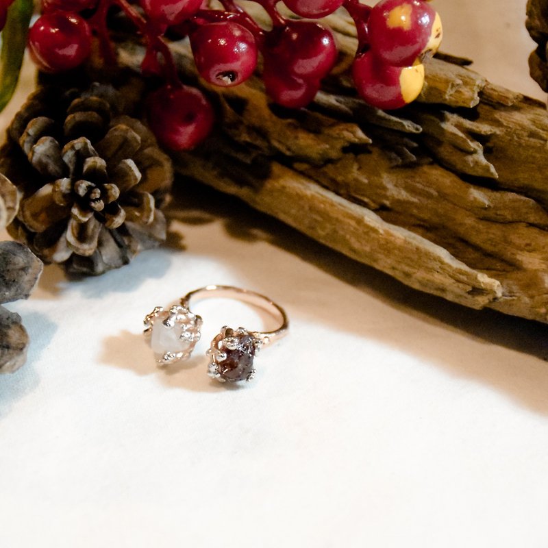 เครื่องประดับ Rockmejewelry รุ่น Double snowflake ring - แหวนทั่วไป - วัสดุอื่นๆ สึชมพู