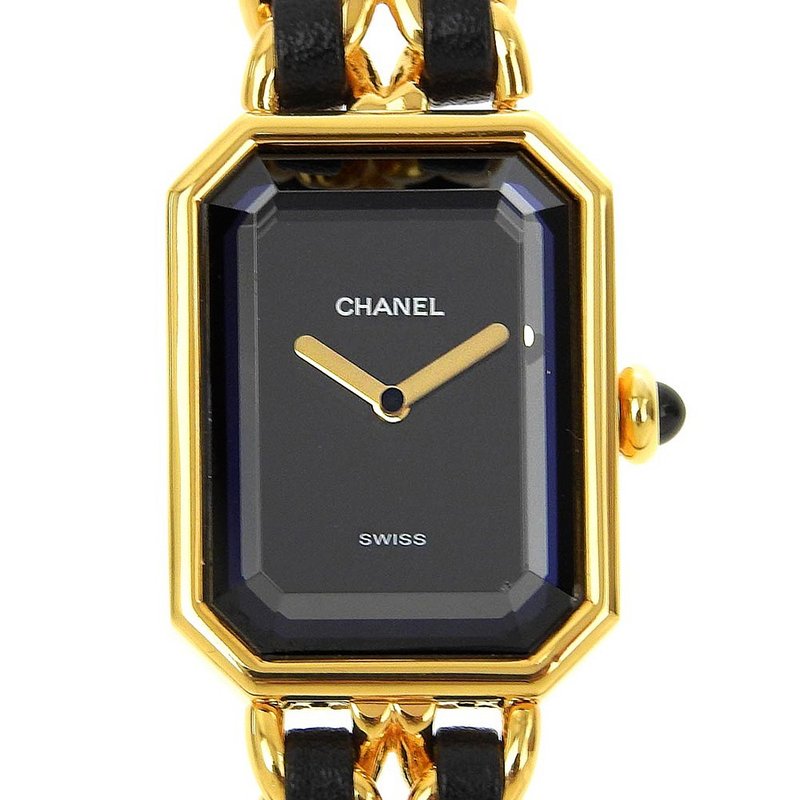 【日本直送】シャネル CHANEL プルミエールS 腕時計 H0001 金メッキ × レザー ゴールド クオーツ アナログ表示 黒文字盤 レディース【中古】 - 女錶 - 其他金屬 金色