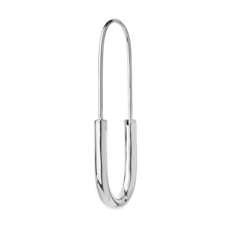 MARIA BLACK Chance paper clip earrings silver - ต่างหู - เงินแท้ สีเงิน