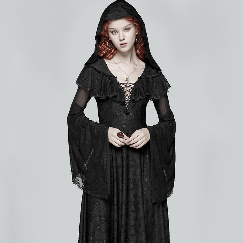Gypsy witch hat classic dress - ชุดราตรี - วัสดุอื่นๆ สีดำ