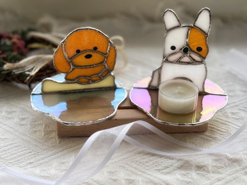 体験・アクティビティ】ステンドグラス手作り体験教室 犬シリーズ 香炉