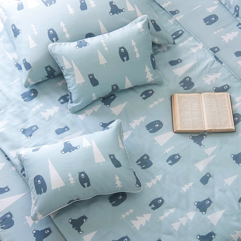 DR2800 Bear Forest/40 Count Tencel Lyocell/Bed and Duvet Duvet Set/Bed and Pillowcase Set - เครื่องนอน - วัสดุอื่นๆ 