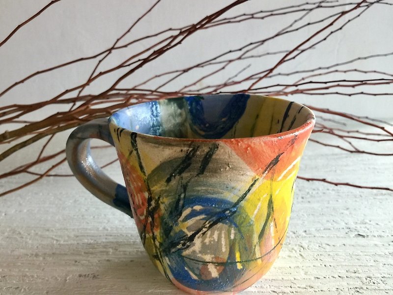 紫陽花の祝福_陶器のマグカップ - マグカップ - 陶器 多色