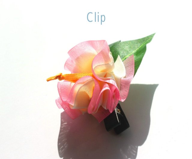 ハイビスカス・ヘアゴム ピンク フラダンスに浴衣にウクレレ発表会に