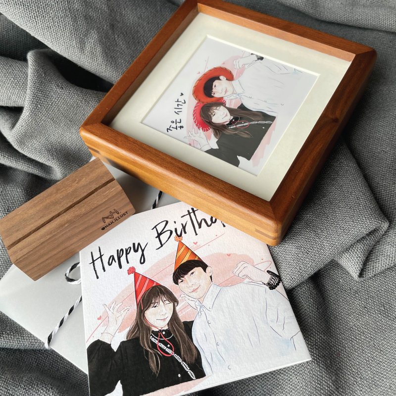 加購。心意咭組合 | 客製 人像 情侶 寵物 家庭 結婚 朋友 禮物 - 電子似顏繪/繪畫/插畫 - 紙 