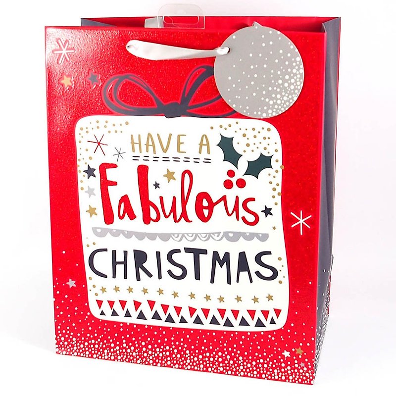 Awesome Gift Christmas Gift Bag [Hallmark-Gift Bag/Paper Bag Christmas Series] - Gift Wrapping & Boxes - Paper Red