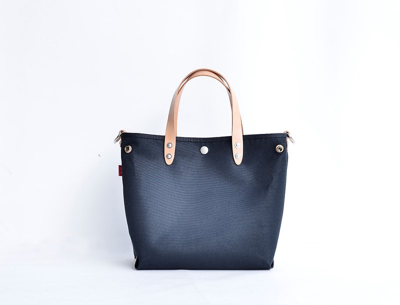 37x28x12cm Portable. Shoulder. Japanese Waterproof Tote Bag. (Blue and Black) - Messenger Bags & Sling Bags - Waterproof Material Blue