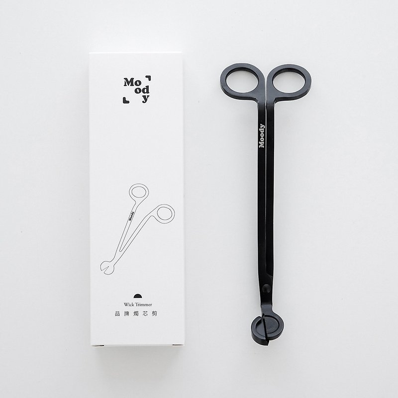【Moody】Brand candle wick scissors - เทียน/เชิงเทียน - สแตนเลส สีดำ