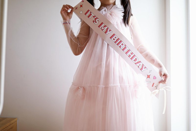 It's My Birthday Sash / Pink - Other - Paper Pink