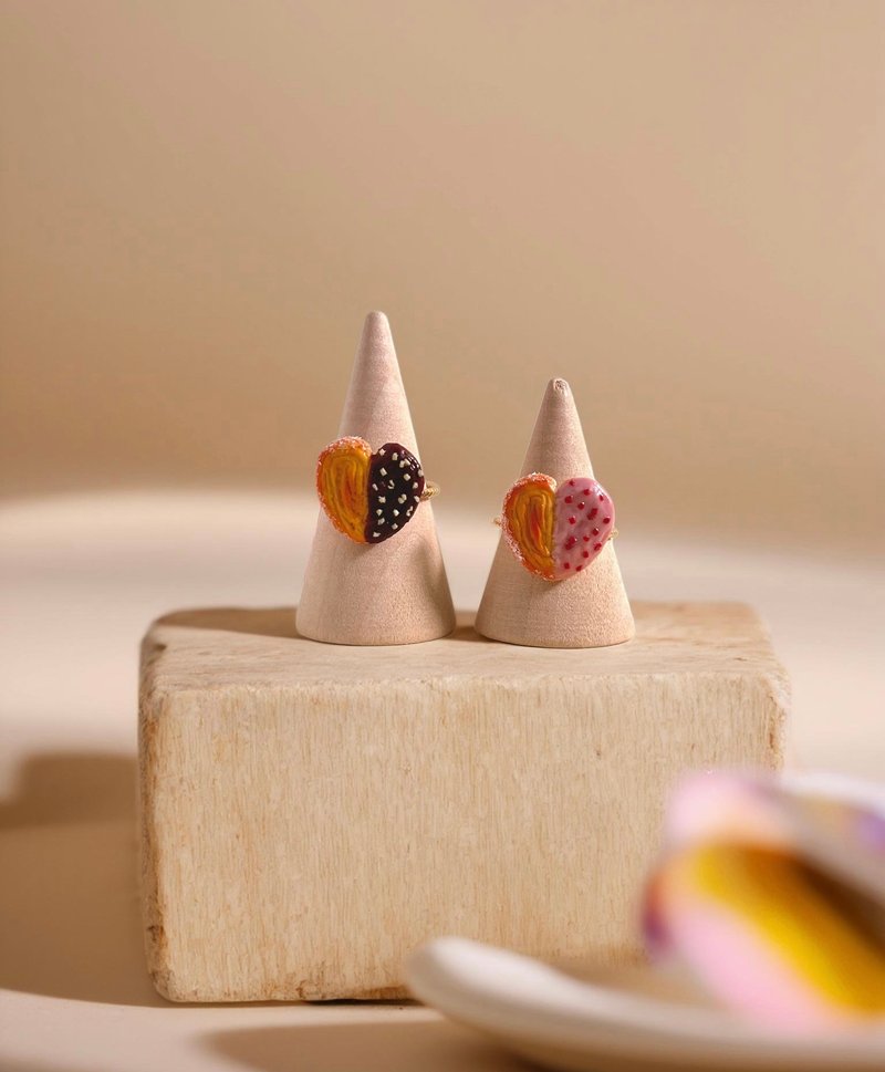 蝴蝶酥戒指 / 口味2選1 /  軟陶手作戒指 - 戒指 - 黏土 