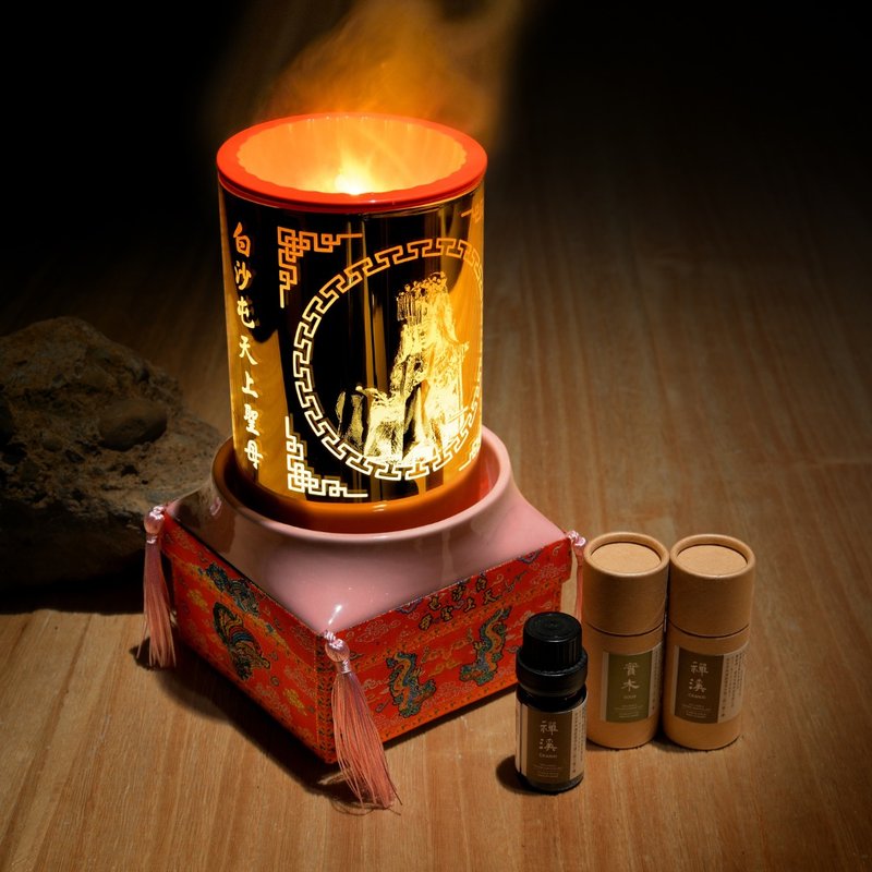 Baishatun Mazu Pink Supercar Purifying Fragrance Lantern - น้ำหอม - เครื่องลายคราม สีเหลือง