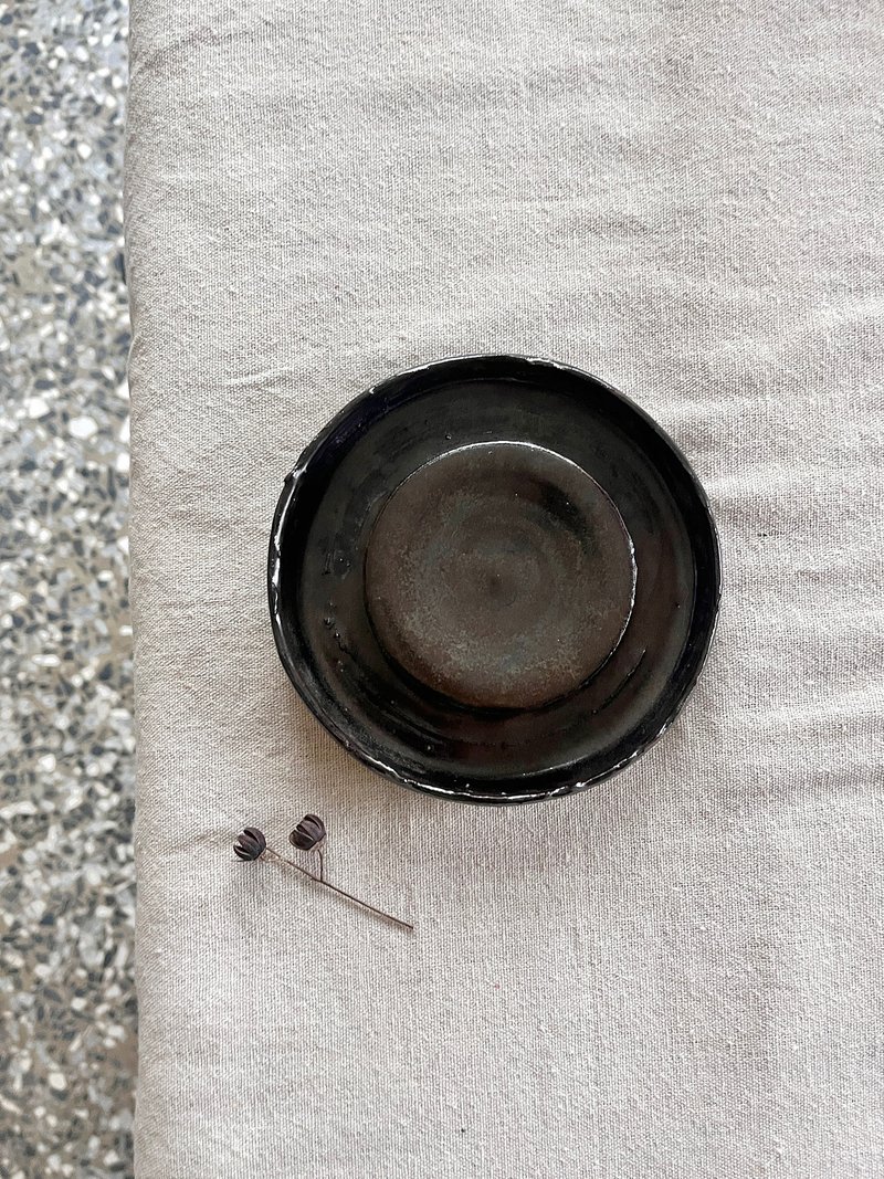 凹凸 茶盤 壺承 陶盤 | 陶器皿 - 茶壺/茶杯/茶具 - 陶 黑色