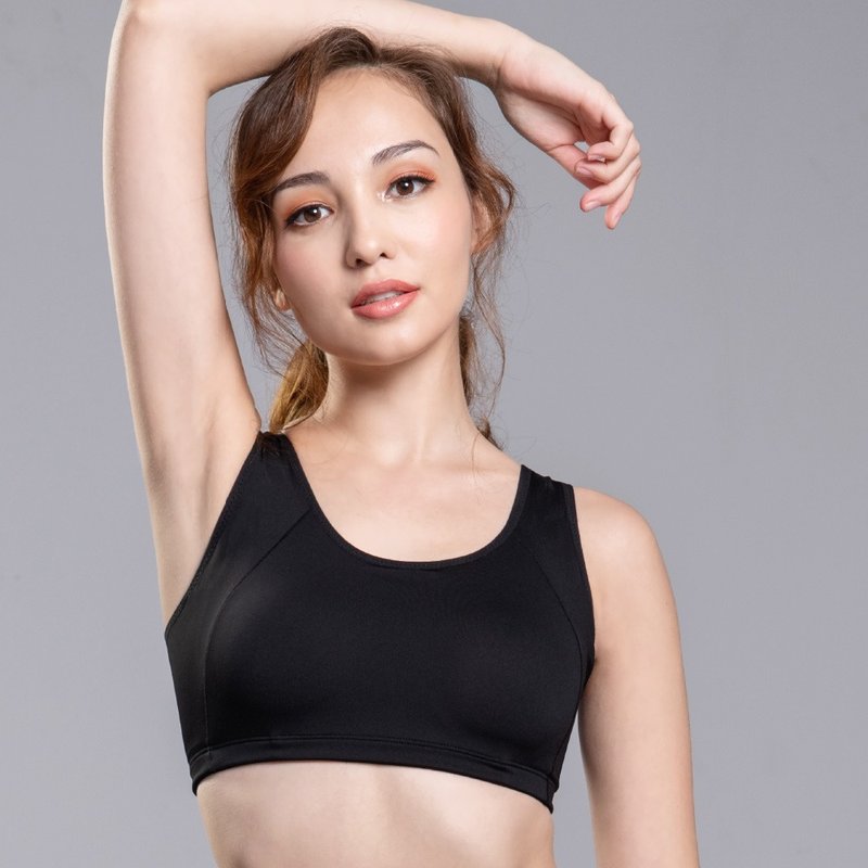 可蘭霓Clany MIT獲獎顯瘦涼感防震 M-2XL運動內衣 經典黑6965-63 - 運動內衣 - 聚酯纖維 黑色