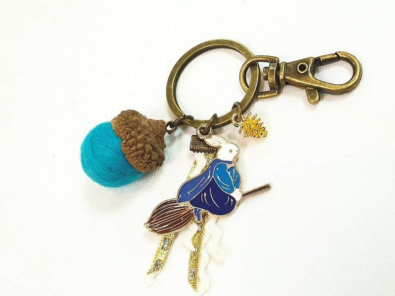 Paris*Le Bonheun. Forest of happiness. Magic rabbit. key ring - Keychains - Other Metals Multicolor