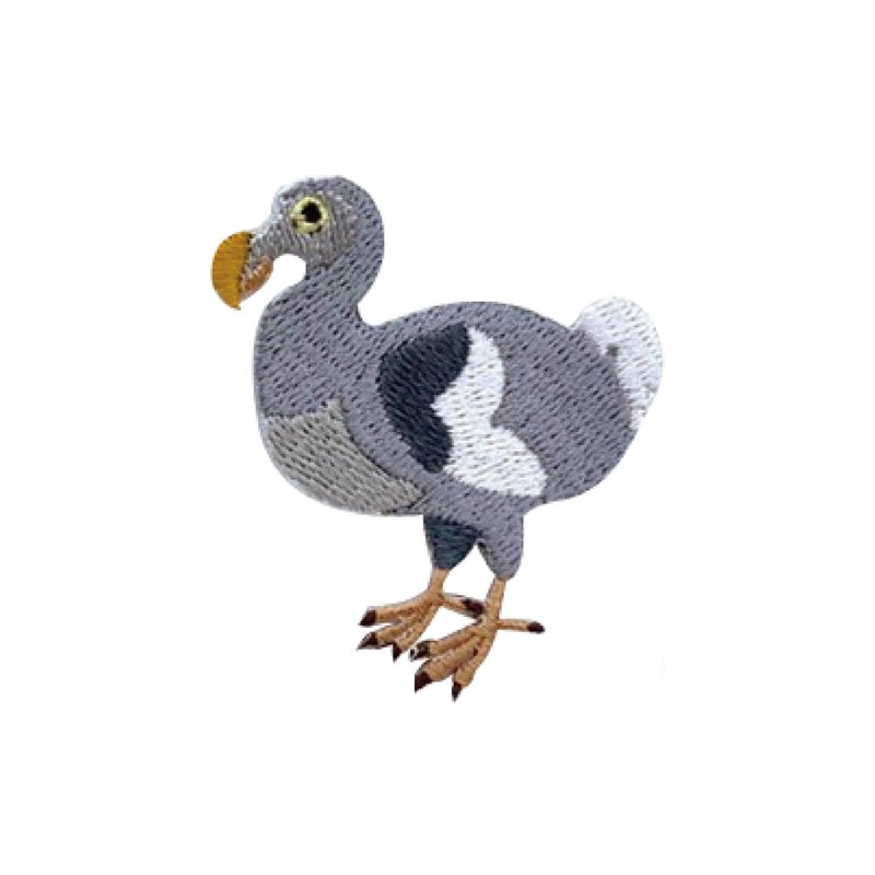 Novigo Extinct animal iron-on embroidery/dodo bird - เข็มกลัด/พิน - งานปัก 