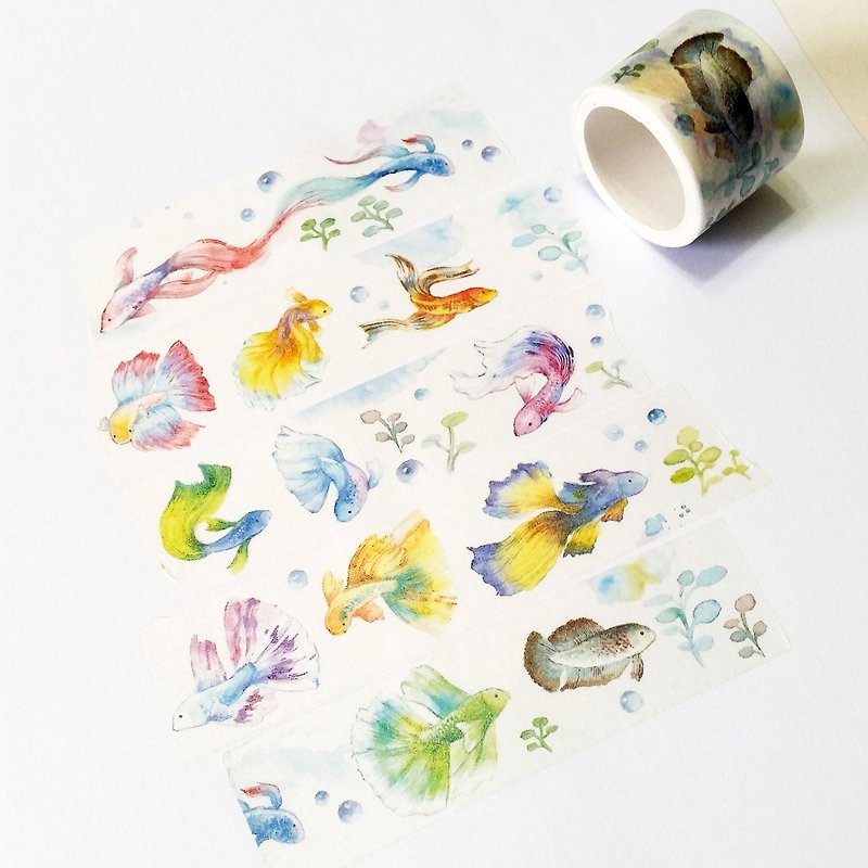 Washi Tape Colorful Betta Fish - Washi Tape - Paper 