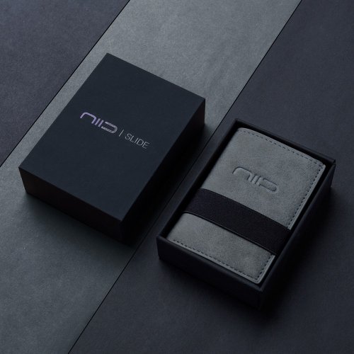 NIID SLIDE2 Vegan Mini Wallet 防盜素皮革科技皮夾 霧灰