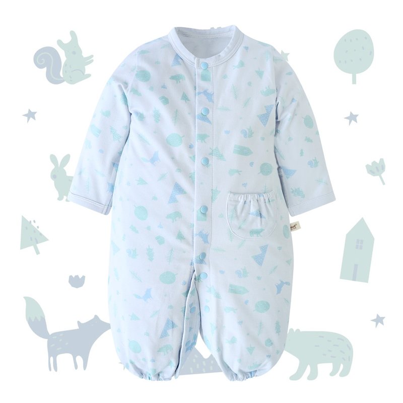 [SISSO Organic Cotton] Nordic Bunny Two-Purpose Rabbit Outfit (Little Blue) 3M 6M - ชุดทั้งตัว - ผ้าฝ้าย/ผ้าลินิน สีน้ำเงิน