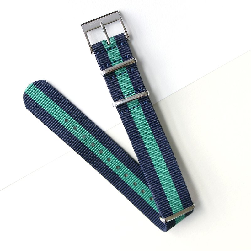【PICONO】Double color Nylon strap-Blue and green - นาฬิกาผู้หญิง - วัสดุอื่นๆ 