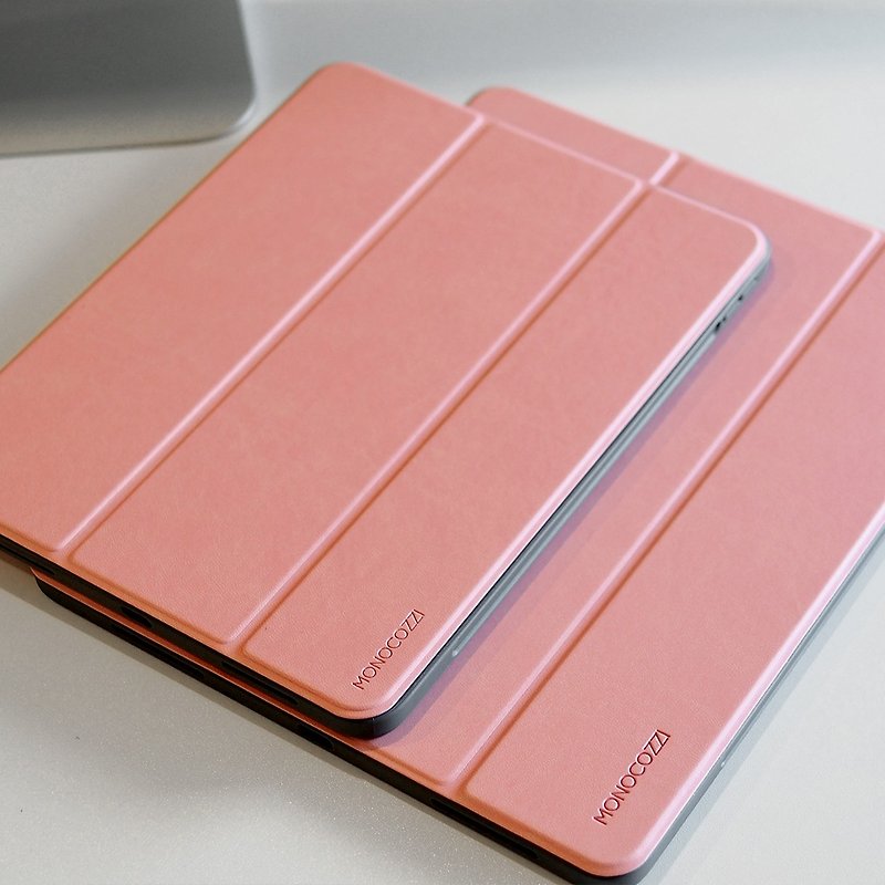 Lucid+Folio Shock Resistant Folio Case with Apple Pencil Slot for iPad Pro - Computer Accessories - Faux Leather Pink