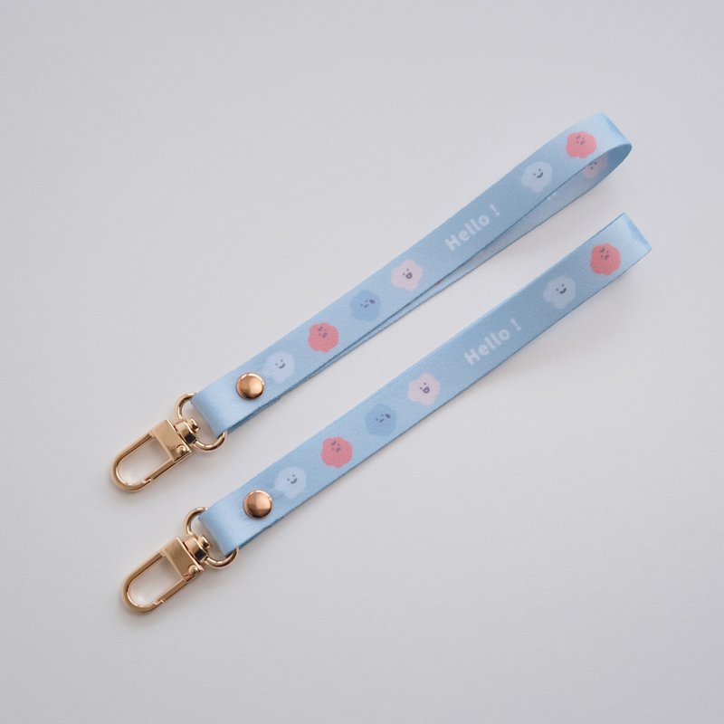 Joy, Fury, Sorrow and Joy-Wrist Rope Spray Bottle Charm Rope Earphone Case Lanyard - เชือก/สายคล้อง - เส้นใยสังเคราะห์ ขาว