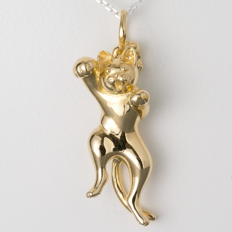 Profit beckoning cat pendant top (adult cat) / Material: k18 - Necklaces - Other Metals Gold