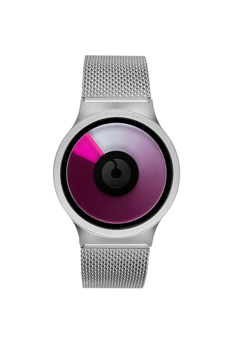 宇宙天空系列腕錶 (XS - Celeste, 黑/紅) - 女裝錶 - 不鏽鋼 銀色
