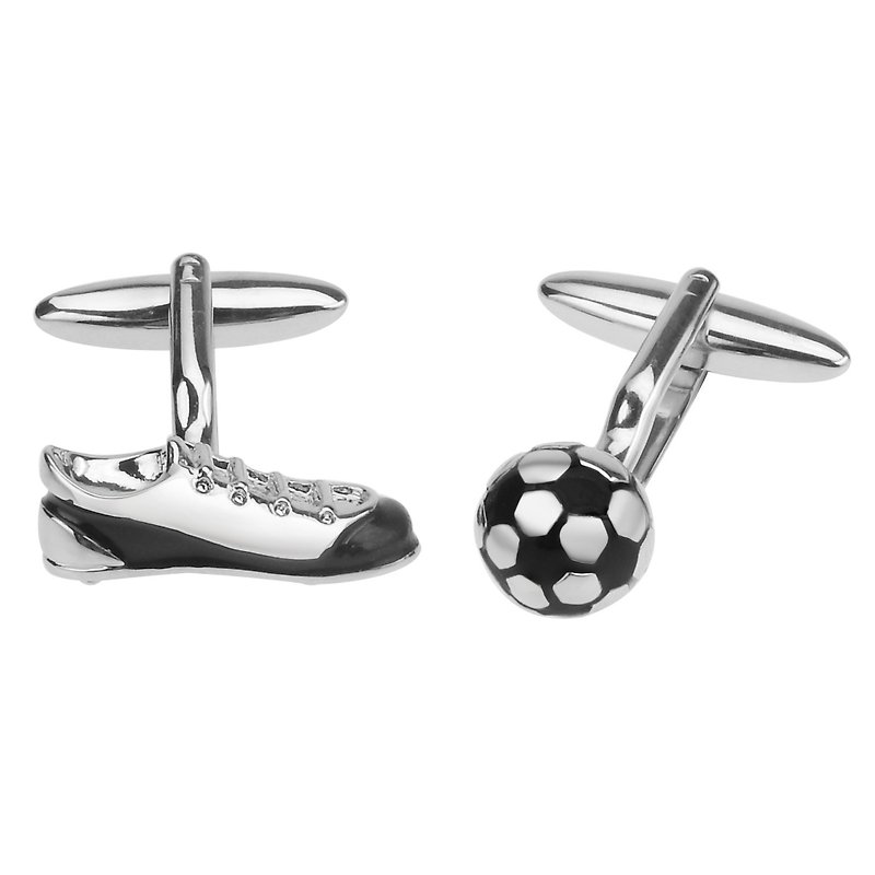 Football and Shoes Cufflinks - Cuff Links - Other Metals Black