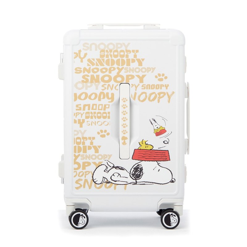 SNOOPY放空系列20吋行李箱-白 - 行李箱/旅行袋 - 塑膠 白色