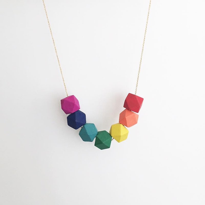 Gold necklace - Chokers - Wood Multicolor
