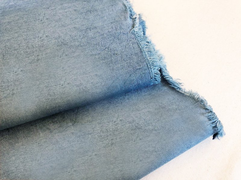 有機棉藍染素色平織布 Organic Cotton - 編織/羊毛氈/布藝 - 棉．麻 藍色