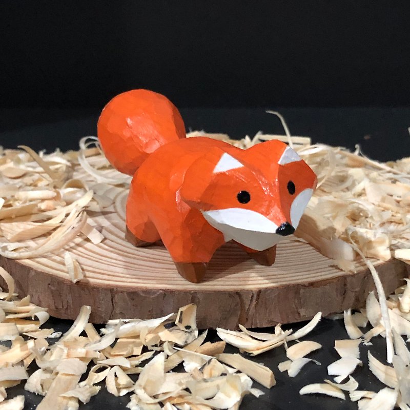 Little Fox - 裝飾/擺設  - 木頭 多色