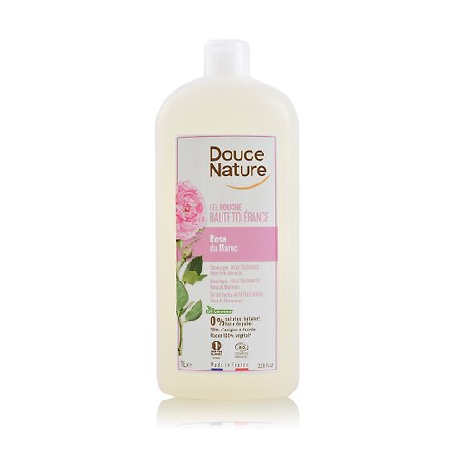 Douce Nature地恩 法國有機洗沐/有機保養用品 Douce Nature地恩 玫瑰純露沐浴精1L