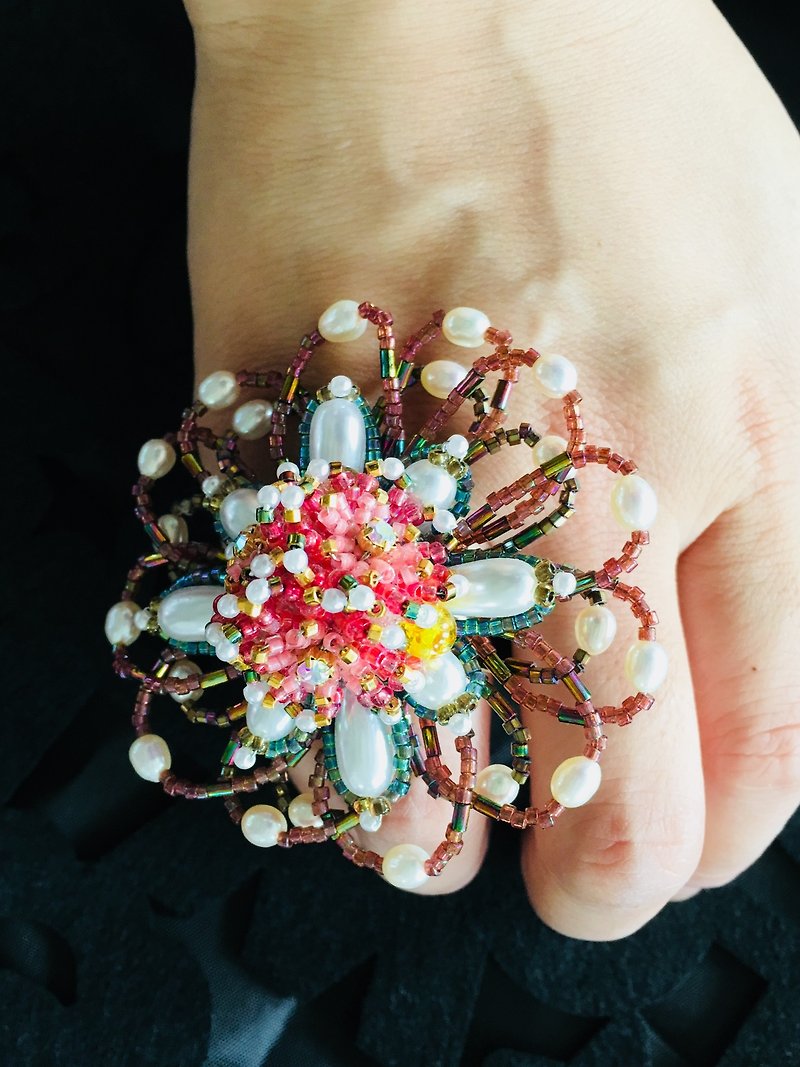 Hua ring 〜flower〜 - แหวนทั่วไป - เครื่องเพชรพลอย หลากหลายสี