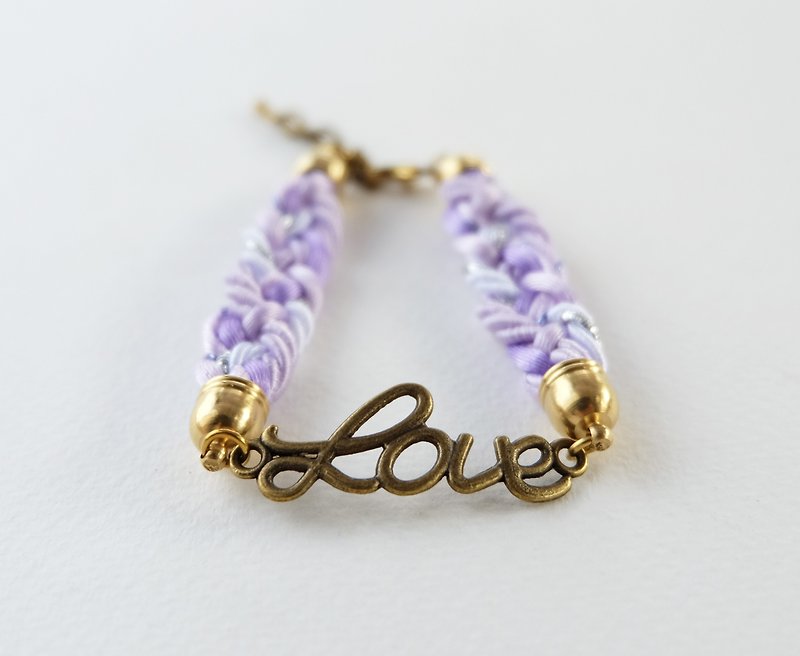 Love bracelet in purple - 手鍊/手鐲 - 其他材質 紫色