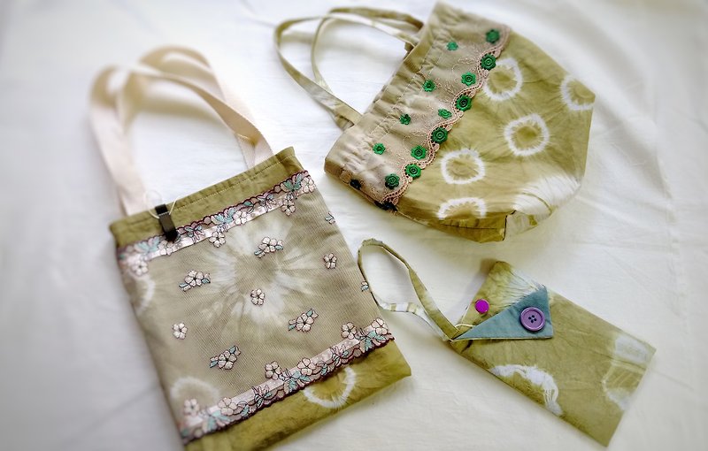 Green sketch series - Handbags & Totes - Cotton & Hemp 