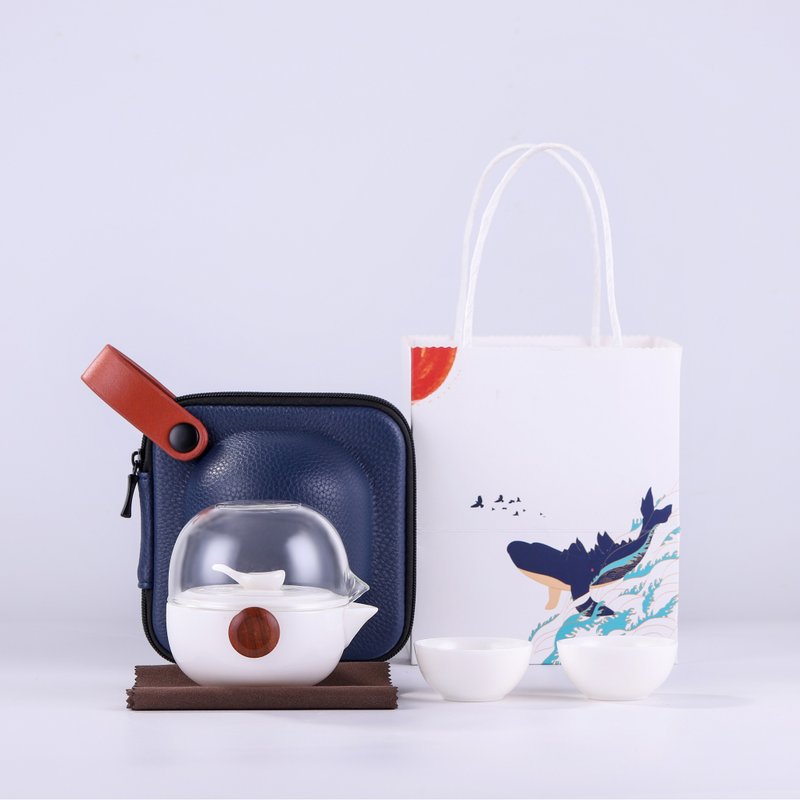 ZESEE | Kun 寧靜海 鯤旅行茶具組 - 茶壺/茶杯/茶具 - 瓷 白色
