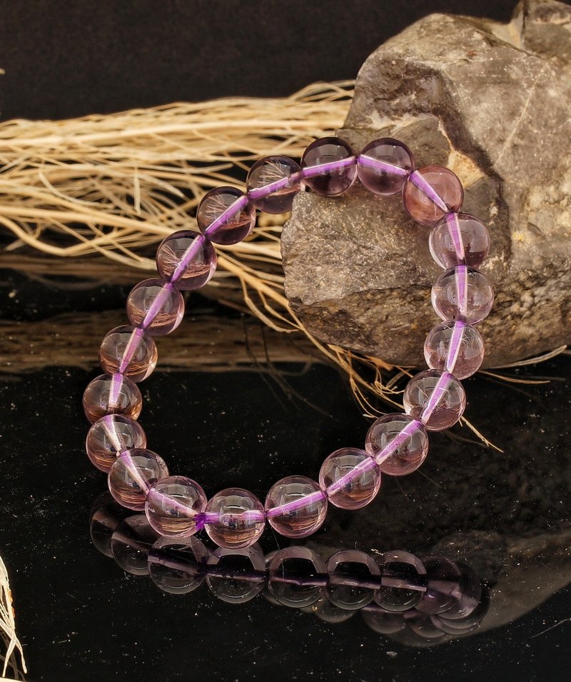 紫阿賽斯特萊 9.7mm 水晶手鍊 ( Azeztulite 9.7mm Bracelet ) - 手鍊/手環 - 水晶 