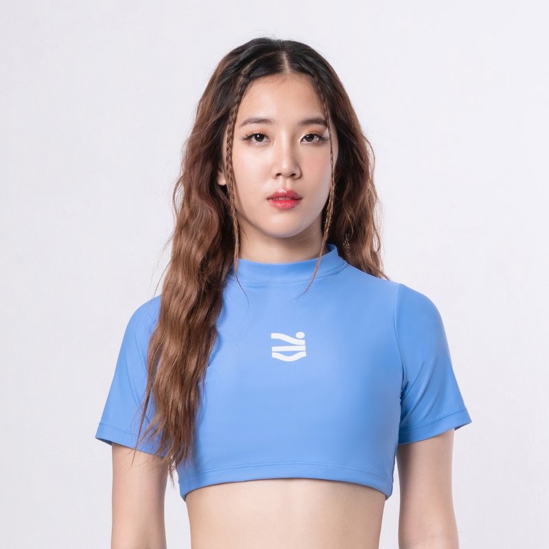BLUE CROP TEE - 女泳衣/比基尼 - 其他材質 