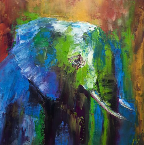 油絵、虫、アフリカアート カブトムシの絵画 昆虫 オリジナルアート 動物 油絵 虫 壁アート