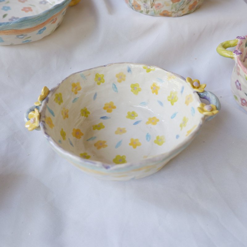 Hand built cereal bowl 4 | yellow | ceramic handmade - Mugs - Pottery Yellow